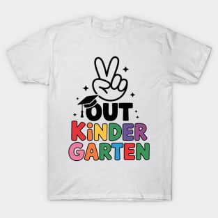 Peace Out Kindergarten Last Day School Graduation T-Shirt